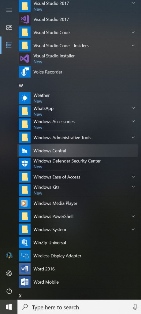 Visual do Windows 10 para 2018 é revelado pela Microsoft Start-menu